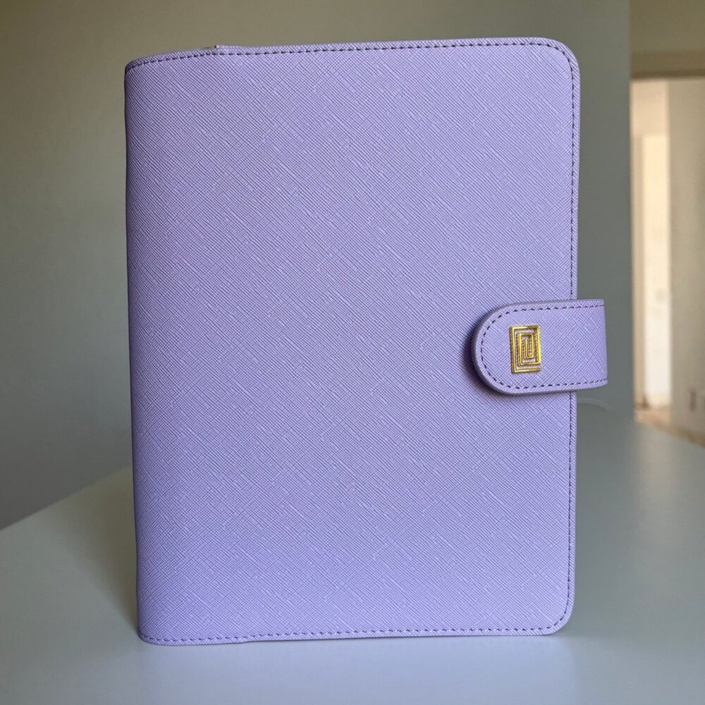 NOTIQ Saffiano Collection, lilac purple A5 rings planner, 6-rings